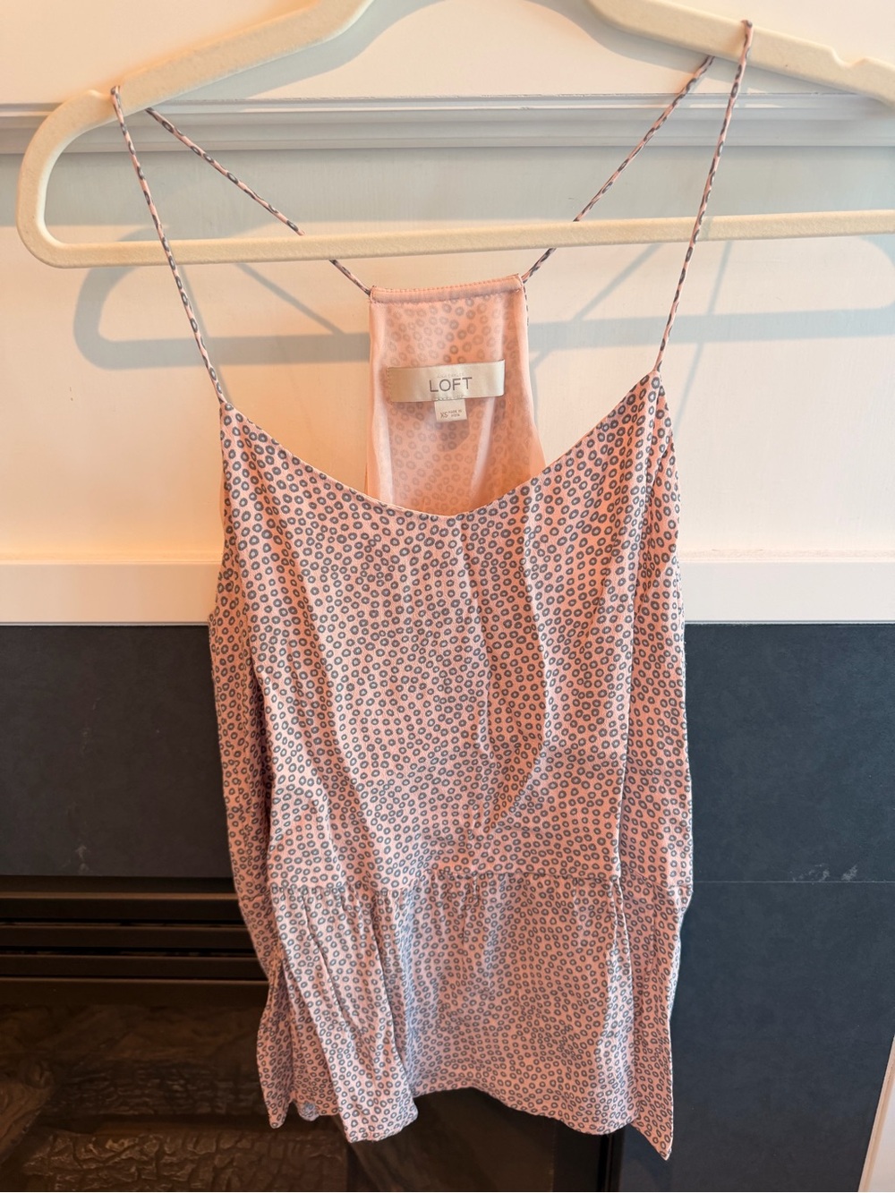 LOFT Blush Pink Floral Spaghetti Strap Camisole